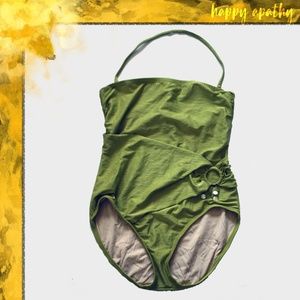 2Bamboo Green Underwire One Piece Swimsuit